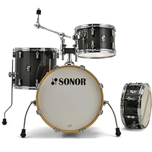 Sonor AQX Jazz 4-Parça Akustik Davul Seti (Black Midnight Sparkle) 1