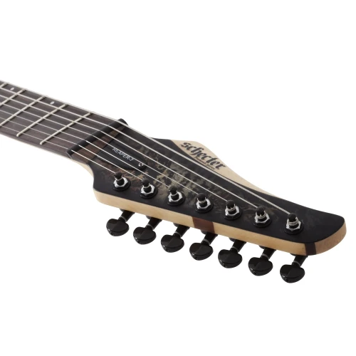 Schecter Reaper-7 Multiscale 7 Telli Elektro Gitar (Charcoalburst) 8