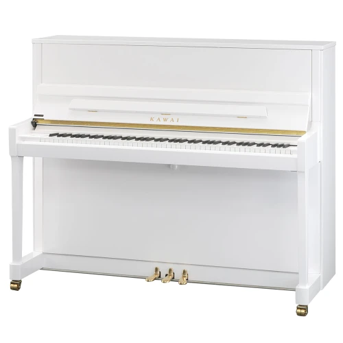 KAWAI K-300 WH/P  122 CM Parlak Beyaz Duvar Piyanosu 1