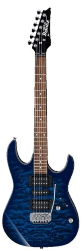 IBANEZ GRX70QA-TBB Transparent Blue Burst Elektro Gitar 1