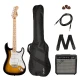 Squier Sonic Stratocaster 2 Ton Sunburst Frontman 10G Elektro Gitar Seti 1