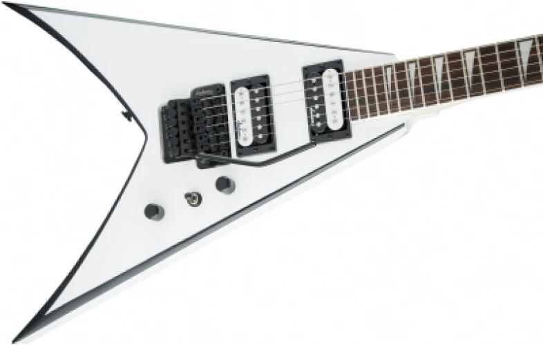 Jackson JS King V JS32 Amaranth Klavye White with Black Bevels Elektro Gitar 5