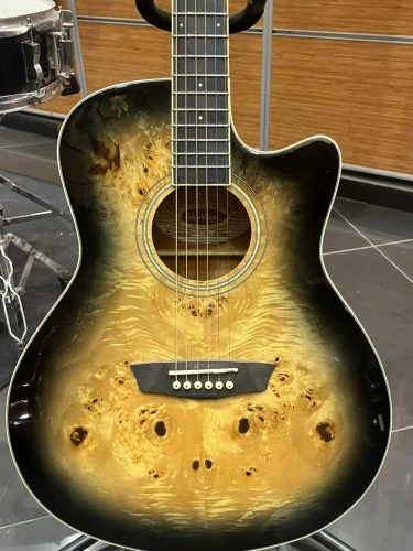 Outlet - Washburn Deep Forest Burl Ace Black Fade Elektro Akustik Gitar 2