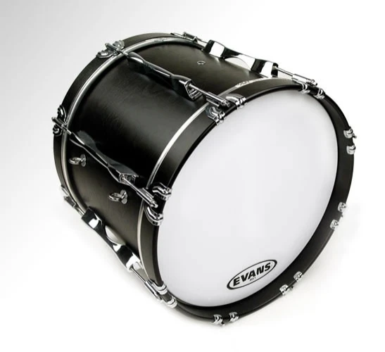 EVANS BD28MS1W 28" DERİ MARCHING BEYAZ TEK KAT (10 MİL) 1