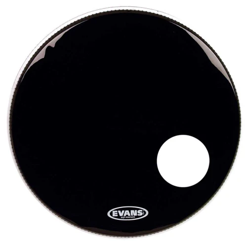 EVANS BD24RB 24" DERİ RESONANT SİYAH KİCK ÖN DELİKLİ TEK KAT 1