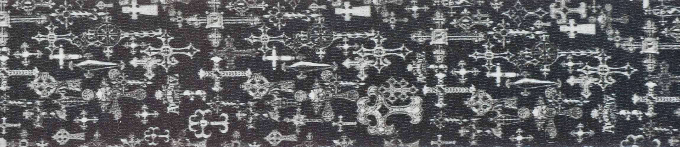 PLANETWAVES 50AL02 GİTAR ASKISI, 50MM, ALCHEMY STR-GOTHIC CROSS 3