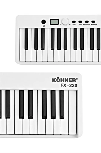 KÖHNER FX-220 Katlanabilir, Taşınabilir, Şarjlı Dijital Piyano (Dinamik Klavyeli, Tuş Hassasiyetli 88 Tuş) 7