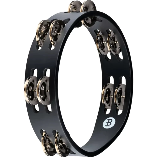 Meinl CTA2S-BK 8" Black Steel Jingle Wood Compact Tamburin (Siyah) 3
