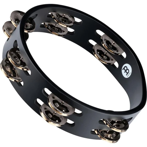 Meinl CTA2S-BK 8" Black Steel Jingle Wood Compact Tamburin (Siyah) 1