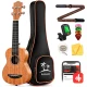 Donner DUS-100 Soprano Ukulele Seti (Natural) 1