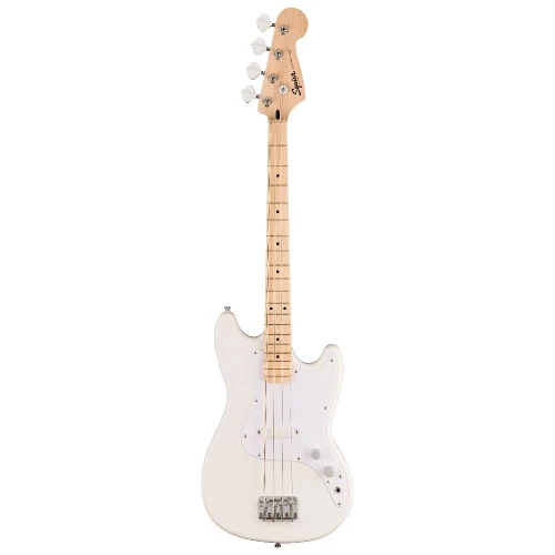 Squier Sonic Bronco Bass Akçaağaç Klavye WPG Arctic White Bas Gitar 1