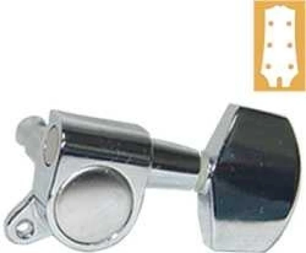 VALENCIA AMH7001CR AKUSTİK GİTAR KULAĞI MACHINE HEAD 3+3SET CHROME 1