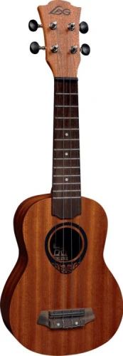 LAG GLU TKU8S Tiki Soprano Natural Ukulele 1