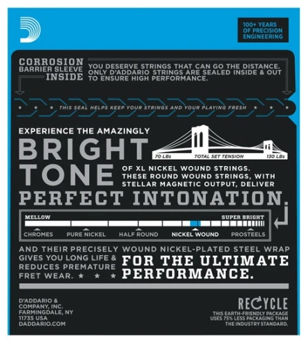 DADDARIO EXL110-3D (3 SET) ELEKTRO GİTAR TEL SETİ, XL, 10-46, NICKEL 3