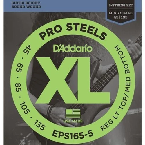 D’Addario EPS165-5 Bas Gitar Tel Seti – 5 Telli, ProSteels, 45-135 2