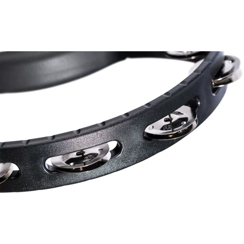 Meinl HTBK Stainless Steel Jingles 1 Row Hand Tamburin (Siyah) 5
