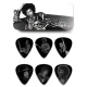 Jim Dunlop Jimi Hendrix Silver Portrait 6lı Pena Seti (Heavy) 1
