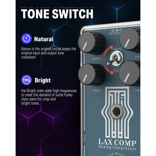 Donner LAX COMP True Analog Compressor Pedalı 2