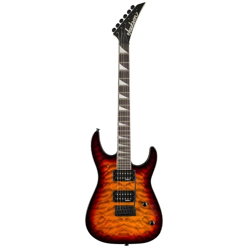 Jackson JS20 Dinky DKQ 2PT Amaranth Klavye Transparent Tobacco Burst Elektro Gitar 1