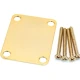 Fender 4-Bolt Vintage Neck Plate Plain No Serial Number or Logo Gold Gitar Yedek Parça 2