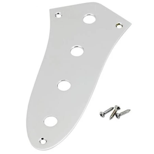 Fender Jazz Bass Control Plate 4-Hole Chrome Gitar Yedek Parça 2