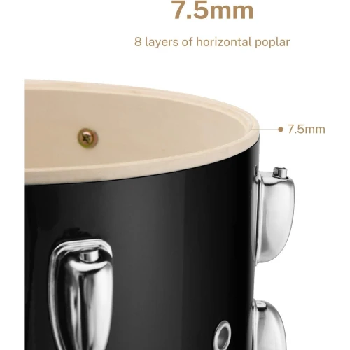 Eastar EDS-480BK 22" 5-Parça Akustik Davul (Mirror Black) 5