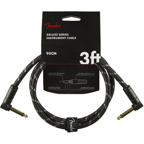 Fender Deluxe L/L Uçlu 90cm Siyah Tweed Patch Kablosu 2
