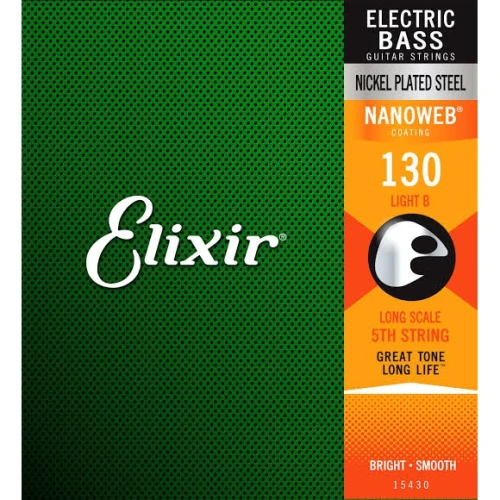 Elixir 15430 Nanoweb Light Tek Bas Gitar Teli (130) 1