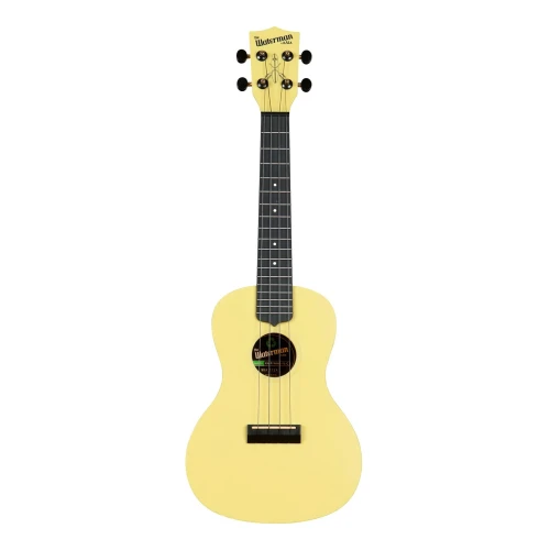 Kala Waterman Recycled Concert Ukulele (Starlight Yellow - Glow In The Dark) 1
