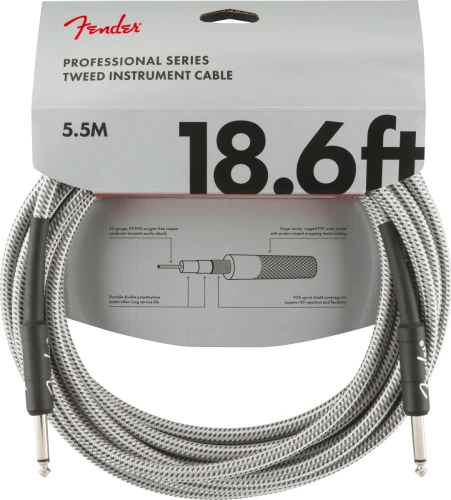 Fender Professional 5m Beyaz Tweed Enstrüman Kablosu 4