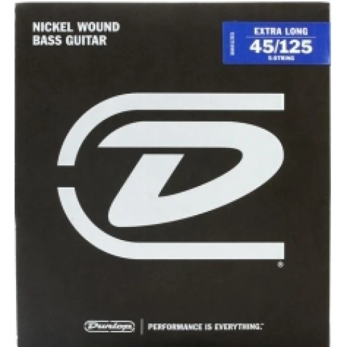 Jim Dunlop DBN45125XL Nikel XL 5 Teli Bas Gitar Teli (45-125) 1