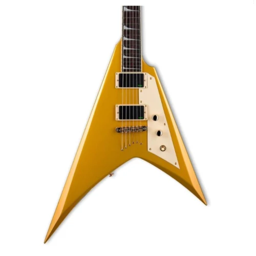 Esp Ltd Kirk Hammett Signature KH-V Metalik Gold Elektro Gitar 2