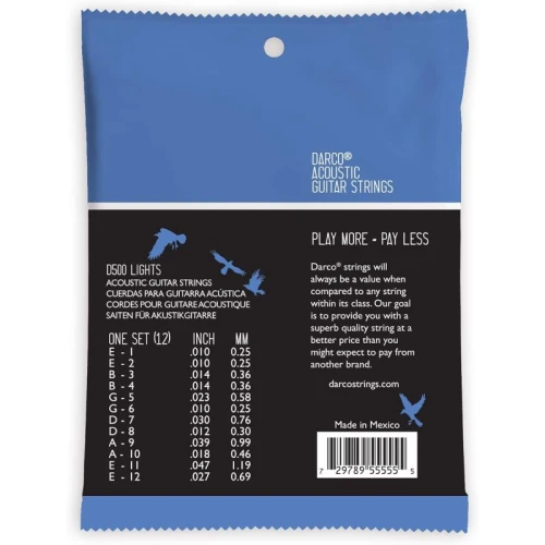 Martin Co Darco D500 80/20 Bronze 12 Telli Akustik Gitar Teli Light 10-47 3