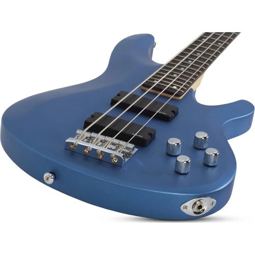 Schecter C-4 Deluxe Bas Gitar (Satin Metallic Blue) 2