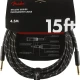 Fender Deluxe Düz/Düz Uçlu 4m Siyah Tweed Enstrüman Kablosu 3