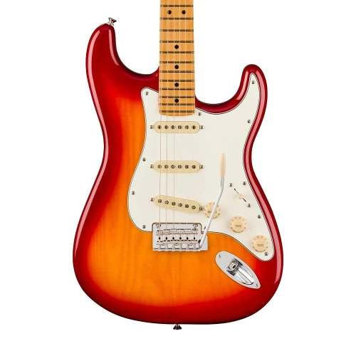 Fender Player II Stratocaster Chambered Ash Gövde Akçaağaç Klavye Aged Cherry Burst Elektro Gitar 3