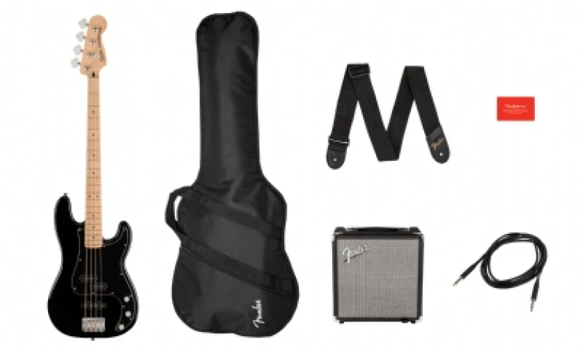 Squier Affinity Precision Bass PJ Akçaağaç Klavye Black Rumble 15 Bas Gitar Seti 2
