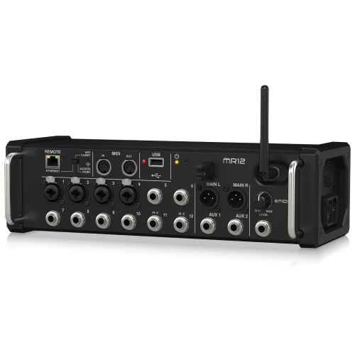 Midas MR12 12 Girişli Dijital Mikser iPad/Android Tabletler için Uygun, 4 Midas PRO Preamp, 8 Hat Girişi, Entegre Wifi Modülü ve USB Stereo Kaydedici 2