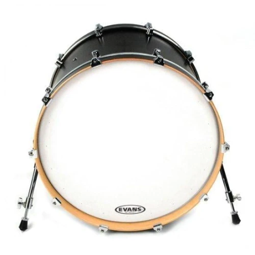 EVANS BD20RACW 20\" DERİ RESONANT KUMLU BEYAZ KİCK ÖN RİNGLİ DELİKSİZ 2