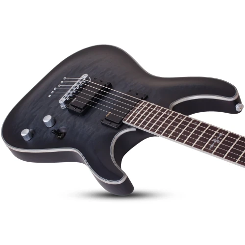 Schecter C-1 Platinum Elektro Gitar (See-Thru Siyah Saten) 2