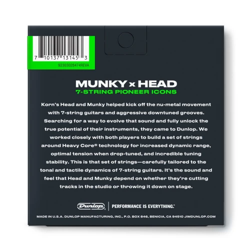 Jim Dunlop KRHCN1065-7 Korn Heavy Core Takım Elektro Gitar Teli (10/65 - 7/s) 3