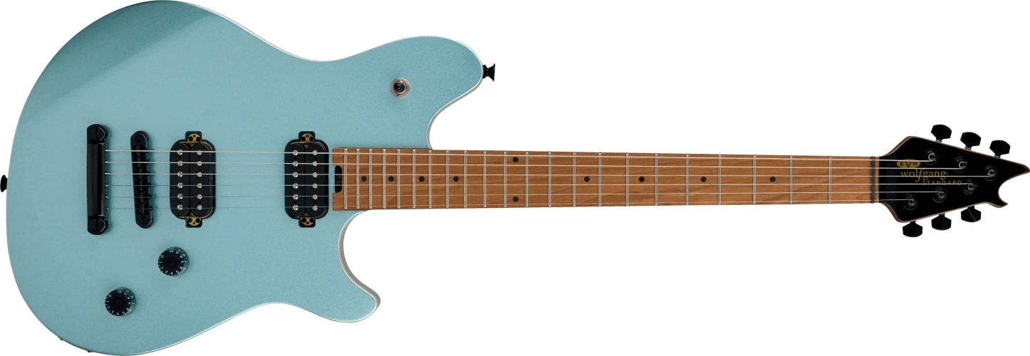 EVH Wolfgang WG Standard Baked Akçaağaç Klavye Pelham Blue Elektro Gitar 1