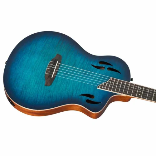 Ortega TourPlayer Deluxe RTPDLX- FMA Elektro Klasik Gitar (Blue Burst) 3