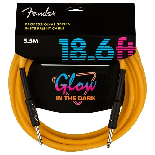 Fender Professional Fosforlu Turuncu 5m Enstrüman Kablosu 1