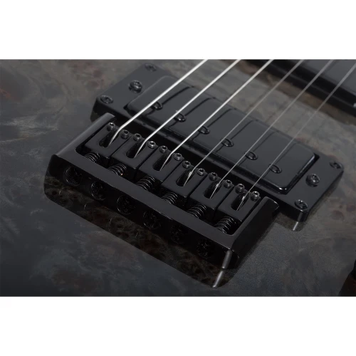 Schecter C-1 Standard Elektro Gitar (Black Fade Burst Burl) 4