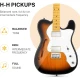 Donner DJC-1000S TL Thinline F Hole Elektro Gitar Paketi (Sunburst) 2