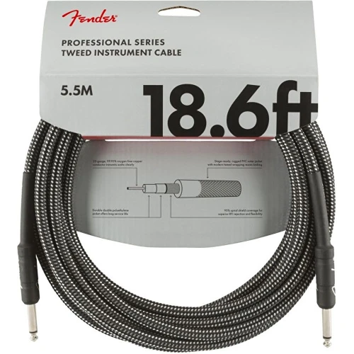Fender Professional 5m Gri Tweed Enstrüman Kablosu 2