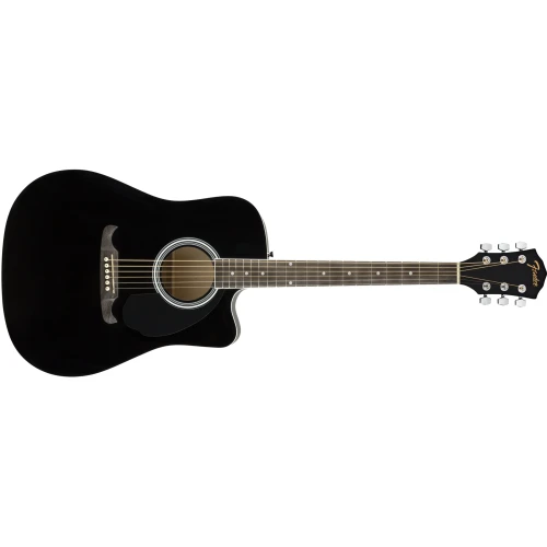 Fender FA-125CE Dreadnought Ceviz Klavye Black Elektro Akustik Gitar 4
