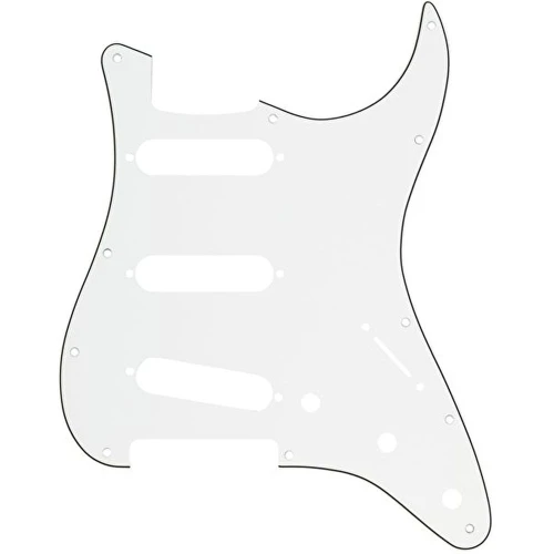 Fender Pickguard Stratocaster S/S/S 11-Hole Mount Parchment P/B/P 3-Ply Pickguard 3
