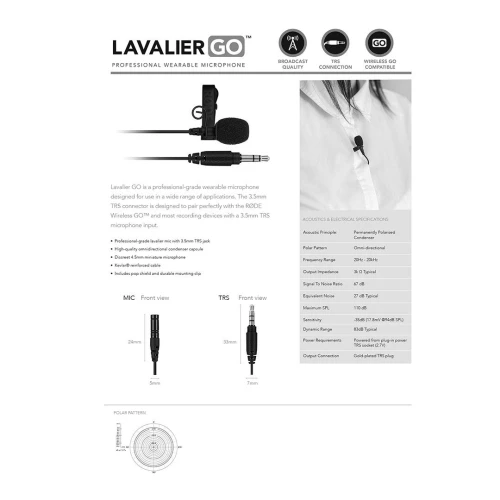 RODE Lavalier GO Beyaz 2